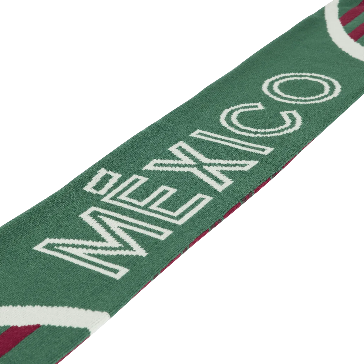 adidas Mexico Soccer Scarf IP4069 Team Coll Burgundy2/Dark Green/ Linen Green