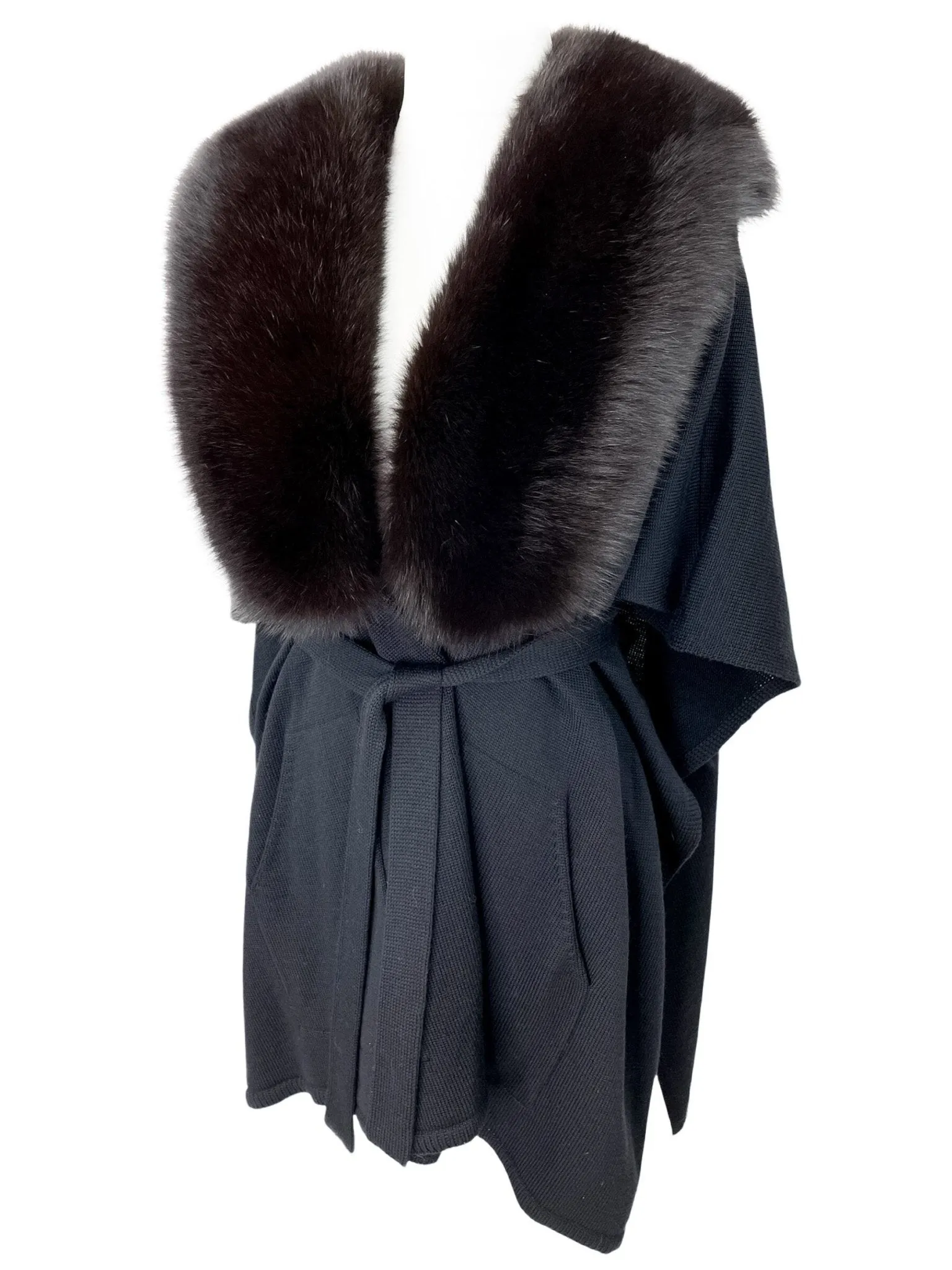 Cape With Fox Fur Collar