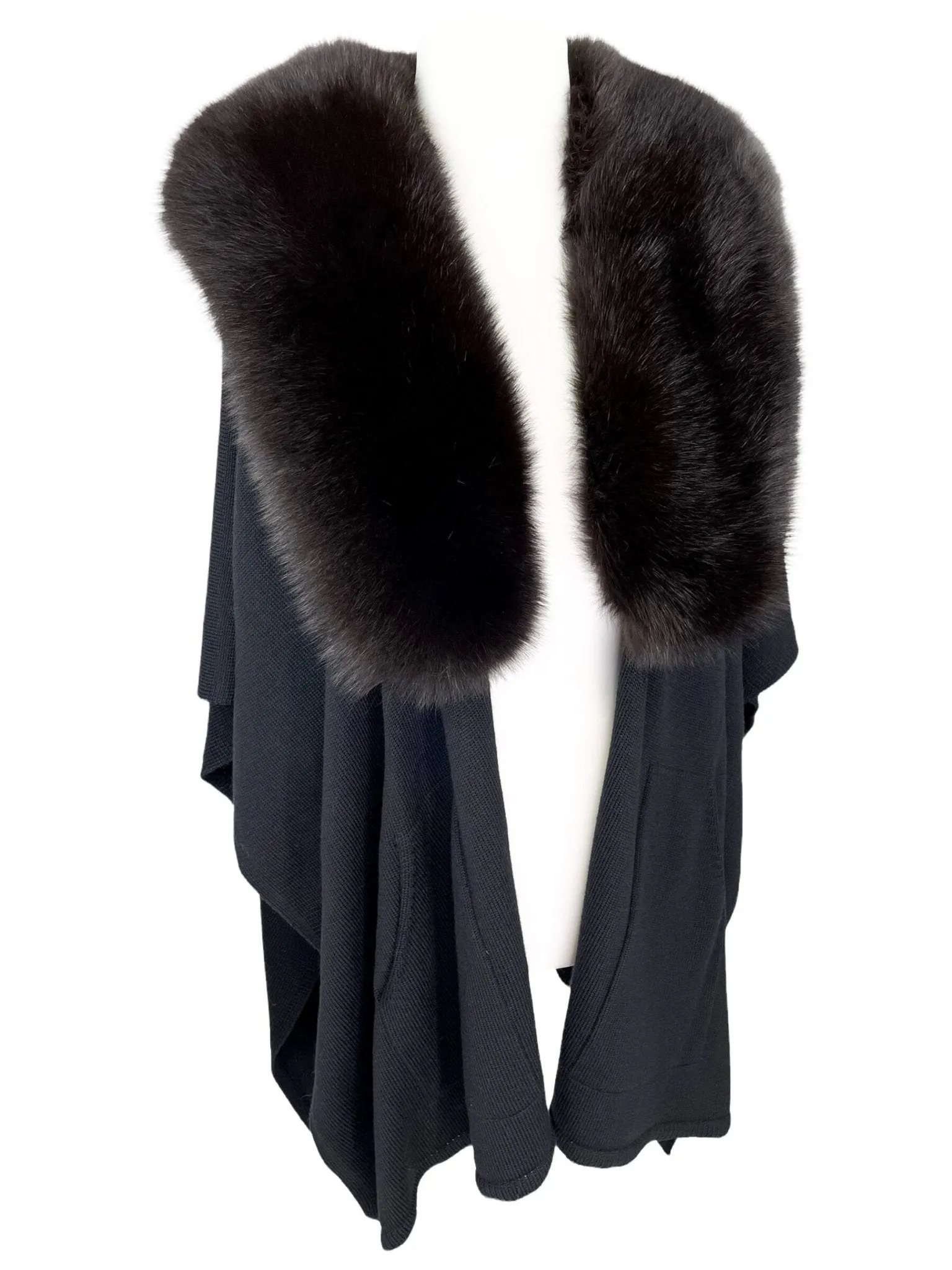 Cape With Fox Fur Collar