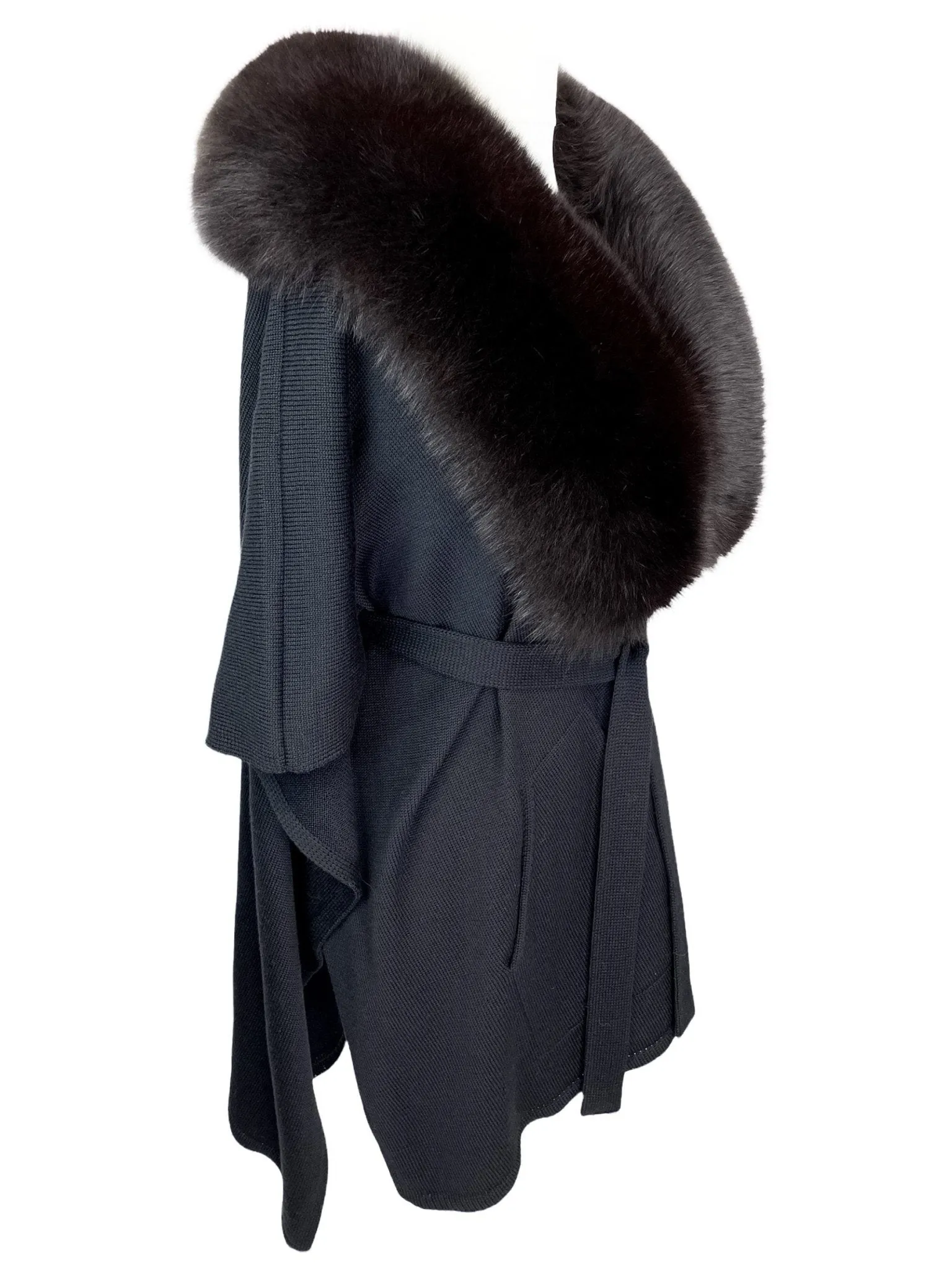 Cape With Fox Fur Collar