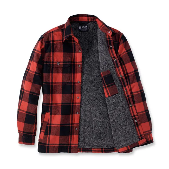 Carhartt Flannel Sherpa-Lined Shirt Red Ochre