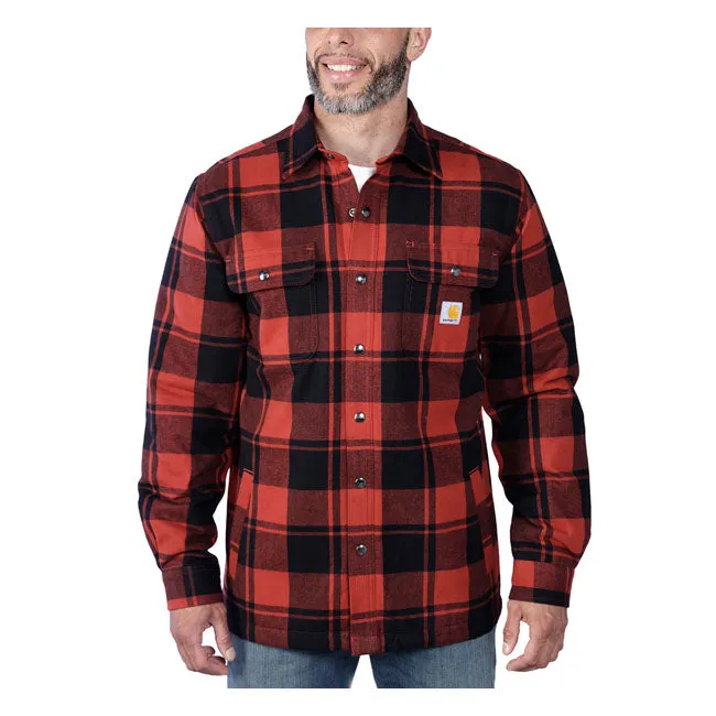 Carhartt Flannel Sherpa-Lined Shirt Red Ochre