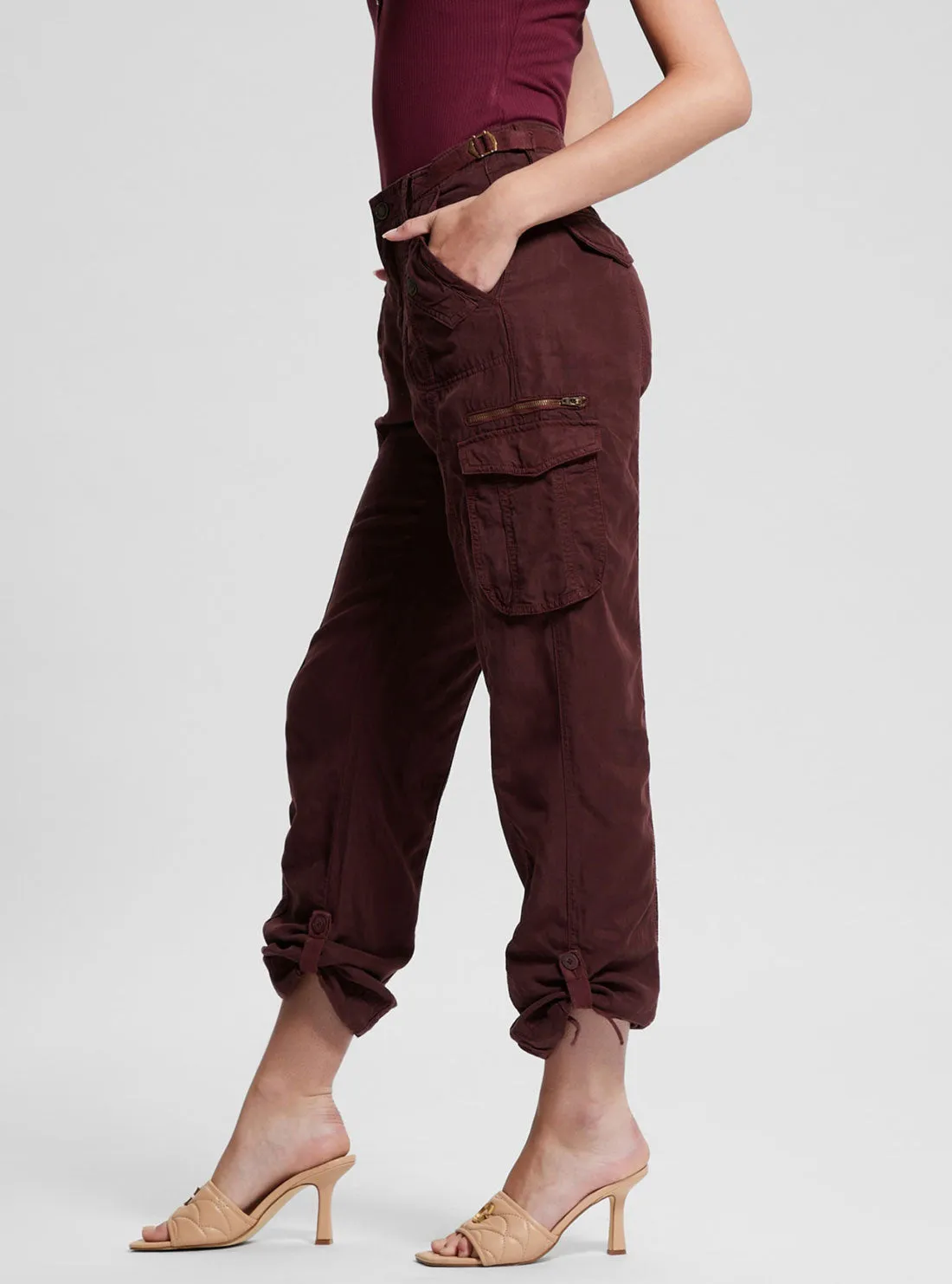 Eco Maroon Nessi Cargo Pants
