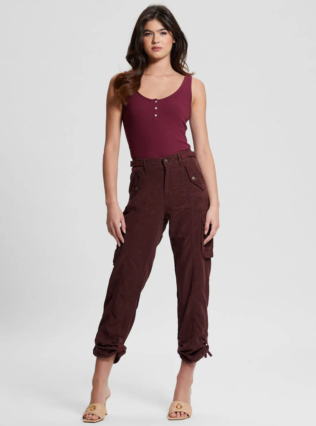 Eco Maroon Nessi Cargo Pants