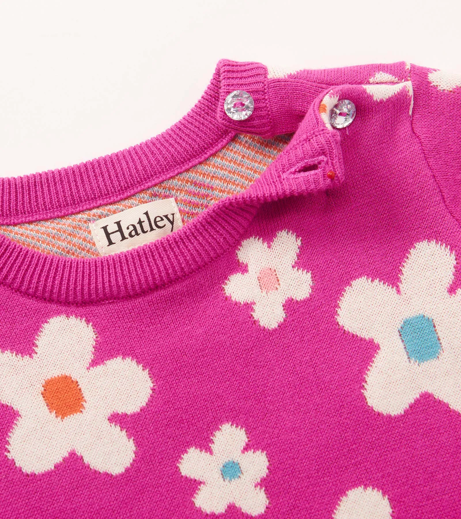 Girls Flowers Sweater Dress