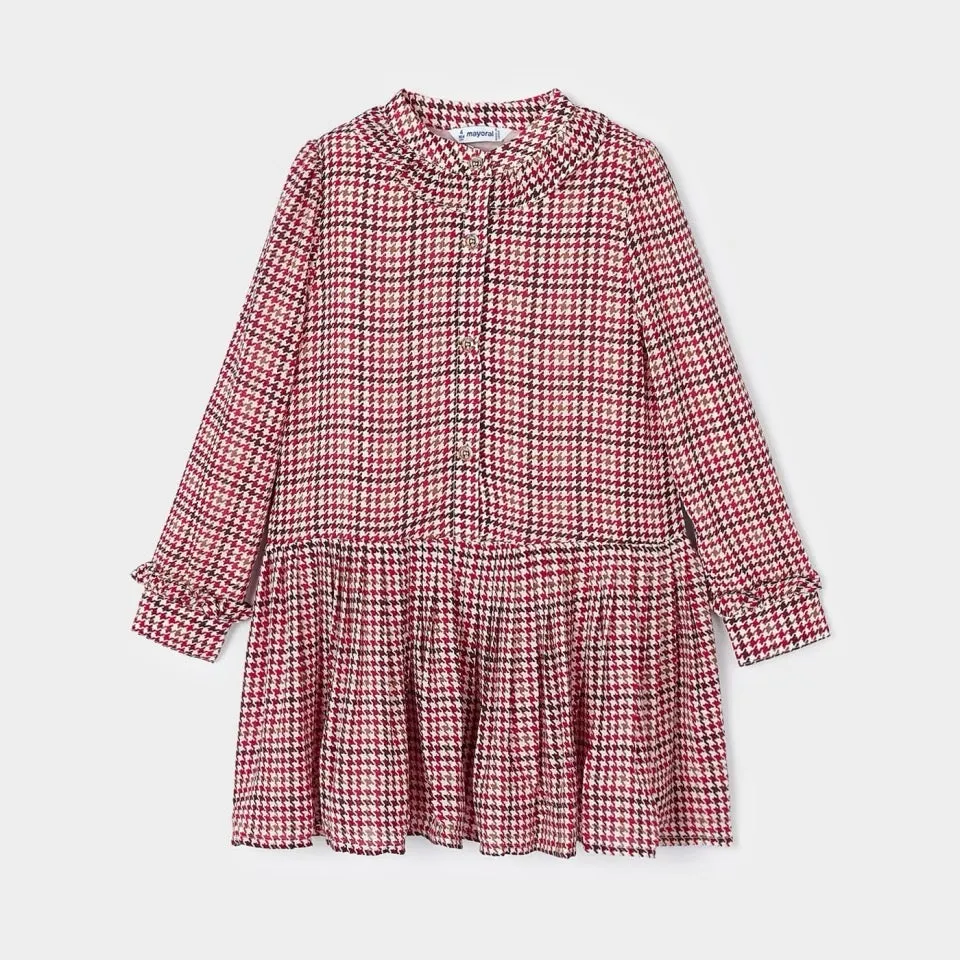 Mayoral Girls Plaid Dress 4928