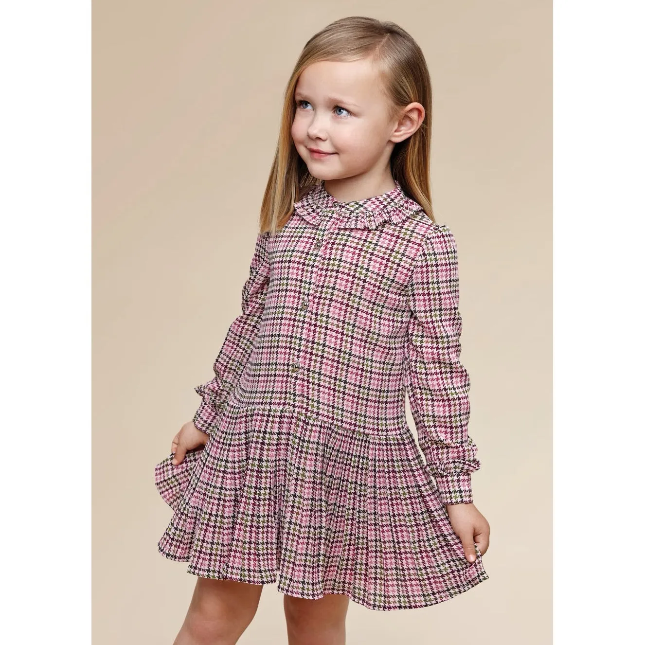Mayoral Girls Plaid Dress 4928