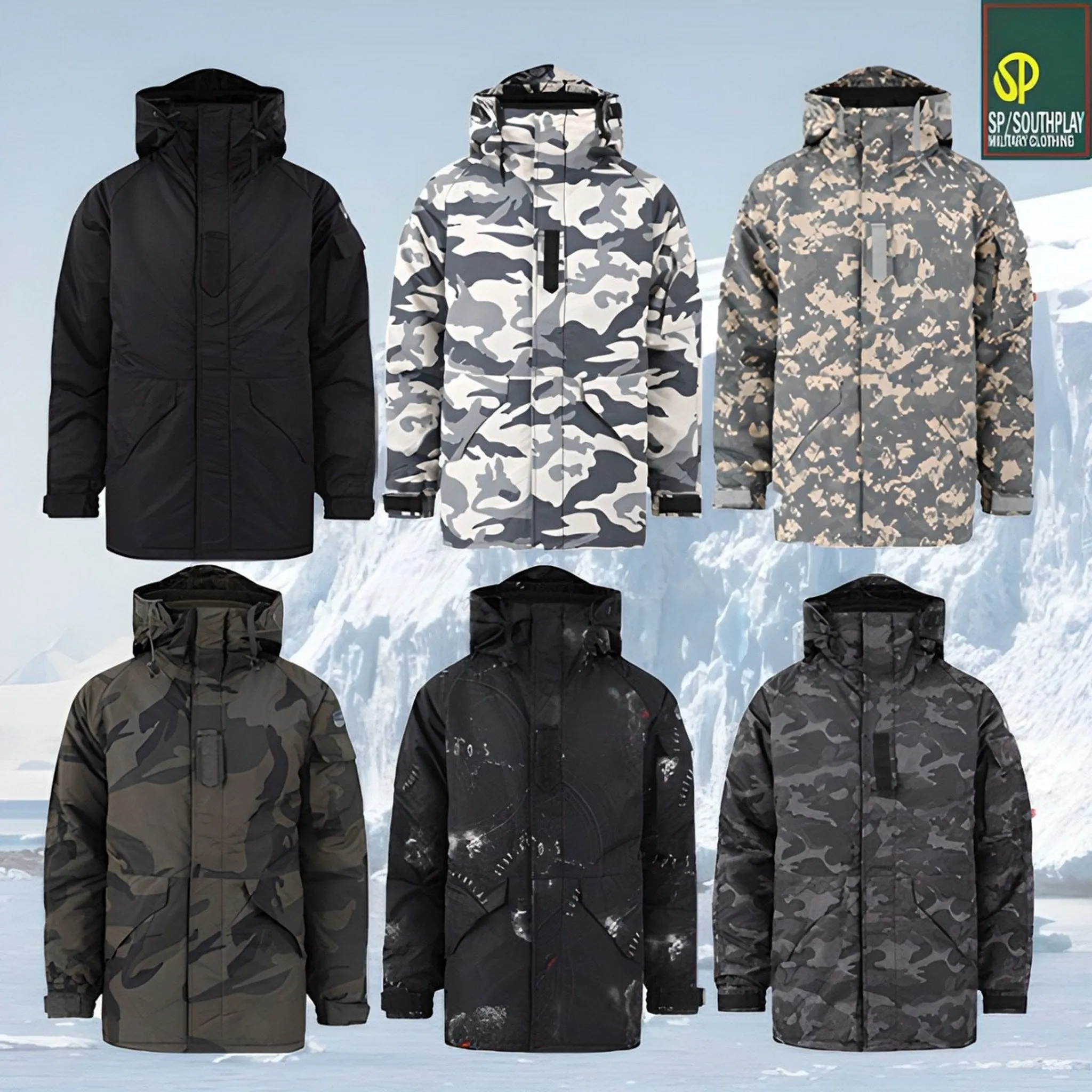 Southplay Military Parka Waterproof Windproof Padded Fishing Jacket Ski Snowboard Big Size - 🏆 #49 - Sports/Outdoor - Best of December