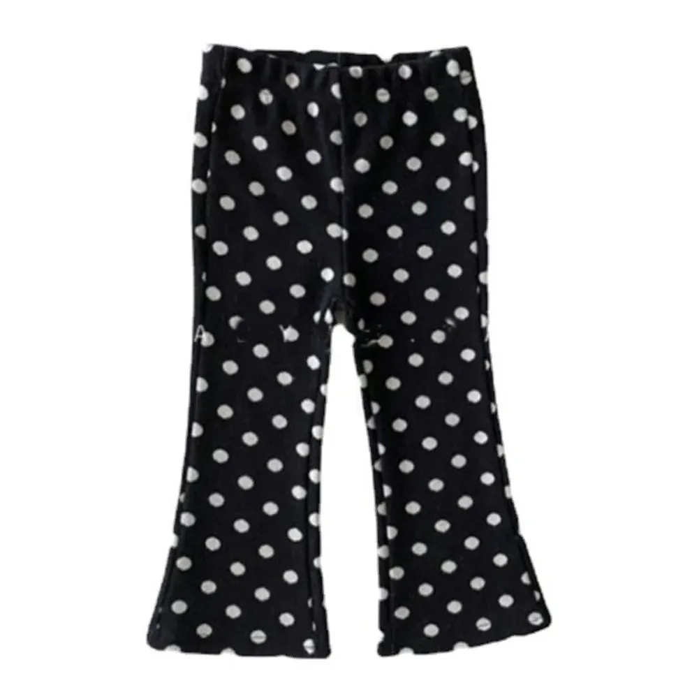 Spring Girls Pants Casual Long Style Bell-Bottomed Trousers Plaid Stretch Pants Children Fashion Elasticated Waist Outdoor Pants