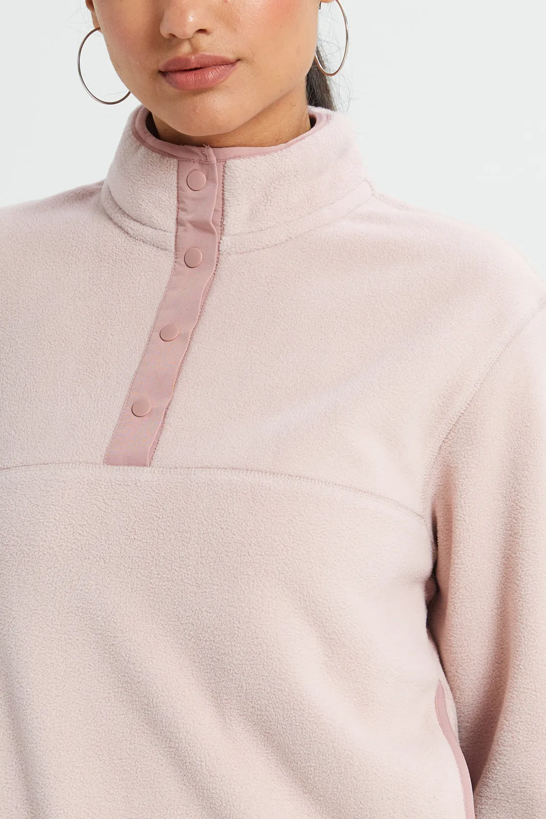 Women Lilac Fleece Sweatshirt