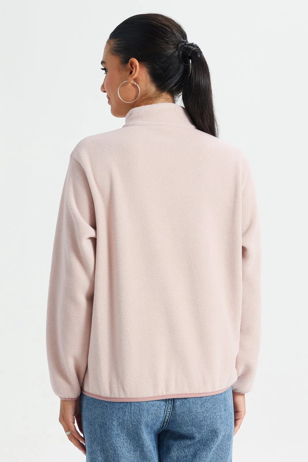 Women Lilac Fleece Sweatshirt
