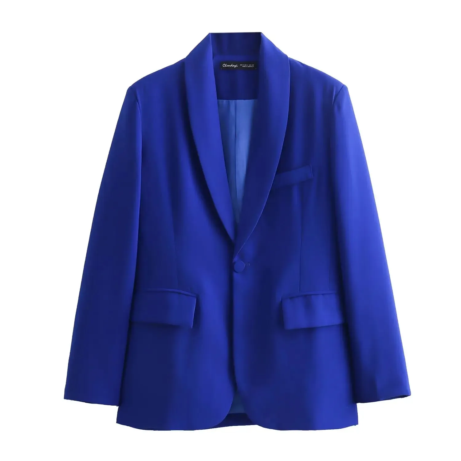 Women's Suit Jacket, Dress Collar with One Button and a Slit Design, Slim Fit and Slimming, Flared Pants, New
